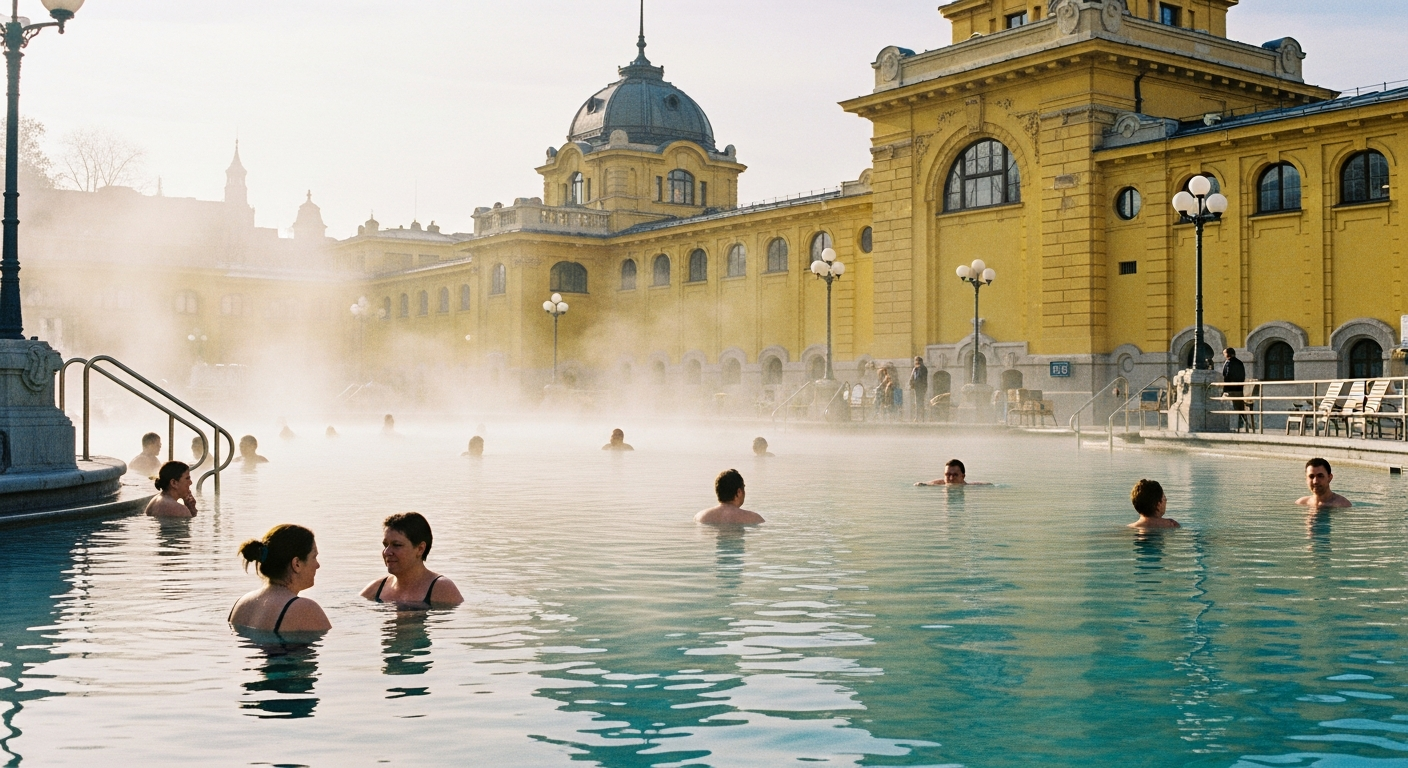 Budapeşte Széchenyi thermal hamamı